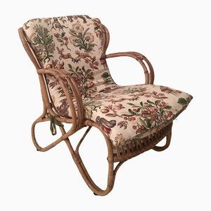 Dutch Rattan Chair with Cushion