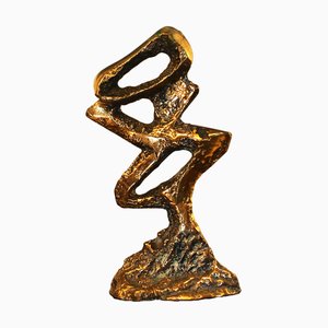 Brutalist Bronze Sculpture Alfieri Gardone for Foundry Lauterbach