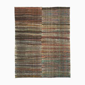 Handmade Anatolian Brown Wool Kilim Carpet, 1950s