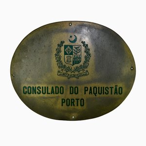 Panneau Consulat du Cartel du Pakistan à Porto, 1980s