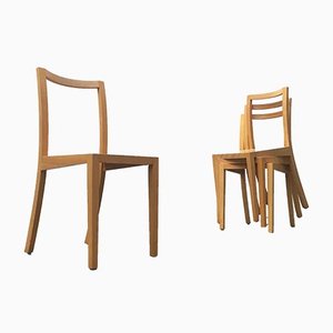 Chaises de Salon Vintage en Bois de Sirch, Bitzer, Set de 4