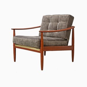 Teak & Velour Chair from Goldfeder, 1960s
