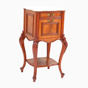 Antique French Louis XV Style Mahogany Nightstand, 1900s