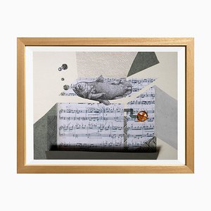 The Music Box by Raluca Arnăutu, Collage on Paper