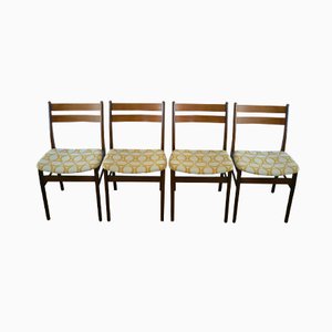 Danish Teak Dining Chairs, 1970s, Set of 4