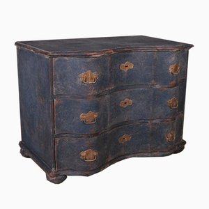 German Painted Serpentine Chest, 1780s