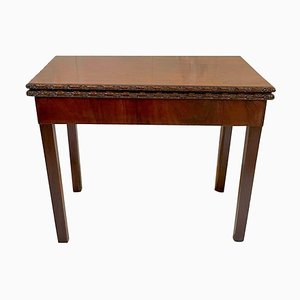 18th-Century Chippendale Style Mahogany Carved Card Table