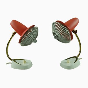 Lampes de Chevet Mid-Century, Allemagne, Set de 2