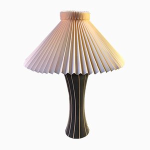 Lampe de Bureau Scandinave Moderne Noire et Blanche en Céramique, 1970s