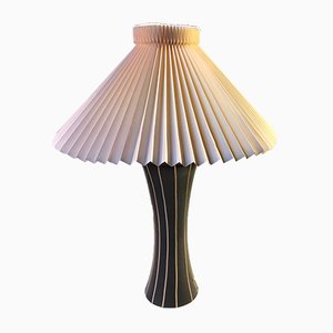 Skandinavische Moderne Keramik Tischlampe in Schwarz & Weiß, 1970er