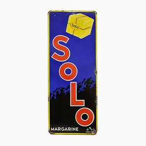 Vintage Solo Emailleschild aus Margarine, 1940er