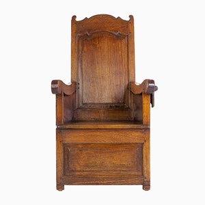 Niederländischer Lambing Chair aus Eschenholz, 1800er