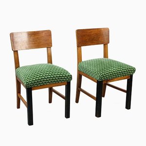 Vintage Art Deco Dining Chairs, Set of 2