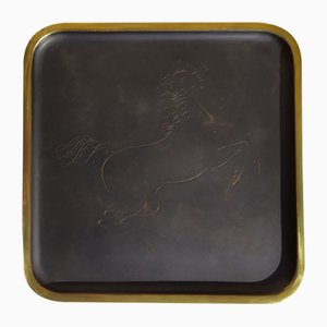 Brass Tray by Karl Hagenauer, 1930s