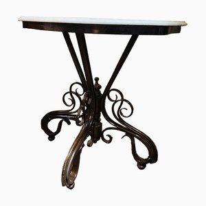 Antique Console Table with Marble Top by Michael Thonet