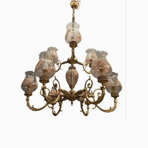 Large Beaded Murano Glass Chandelier from Rosa Perla, 1970s