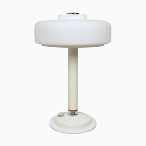 Lámpara de mesa Mid-Century blanca de Napako, años 60