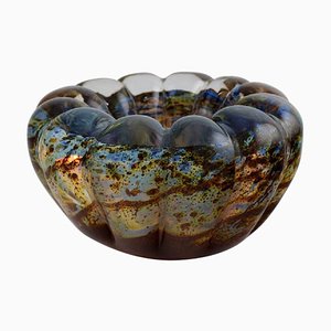 Cuenco de cristal de Murano soplado en Italia, años 60
