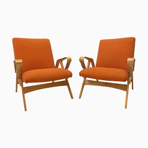Mid-Century Bentwood Armchairs by Francis Jirák for Tatra Acquisition, Set of 2