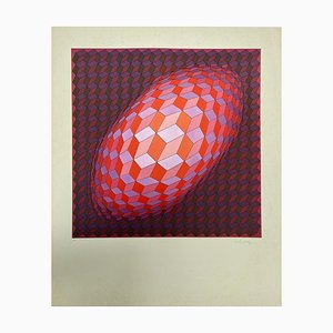 Vasarely, Kinetics 10, 1965, Serigrafía