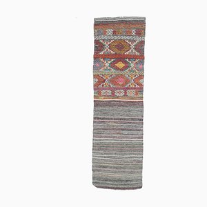 Handgefertigter Kilim Türkischer Vintage Wollteppich