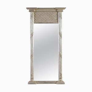 Rectangular Silver Hand-Carved Wooden Mirror, 1970s