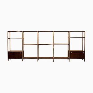 Office Modular Steel Wood Italian Shelf from ICF Padova, Italy, 1970s