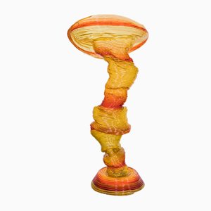 Orangefarbene Stehlampe aus Methacrylat mit Drehsockel von Jacopo Foggini, 1998
