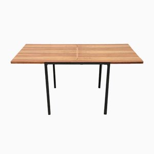 Mid-Century Minimalist Model T-Angle Expandable Flip-Top Couch Side Table by Florence Knoll for Knoll International, 1950s