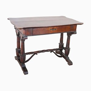 Antique Carved Walnut Desk, 1850s