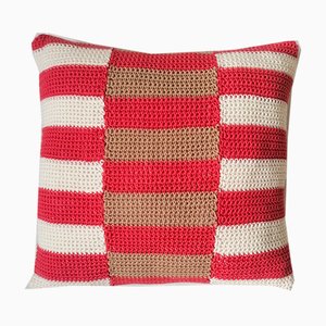 Coussin Saumon & Beiges Stripes de Com Raiz