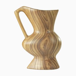 Faux Wood Ceramic Pitcher by Grandjean Jourdan for Vallauris, 1960s
