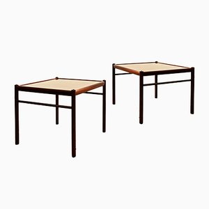 Mahogany Colonial Coffee Tables by Ole Wanscher for Poul Jeppesens Møbelfabrik, 1950s, Set of 2