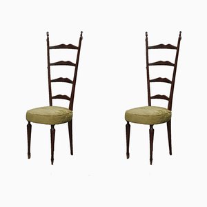 Italienische Chiavari Stühle mit Hoher Rückenlehne, 1950er, 2er Set