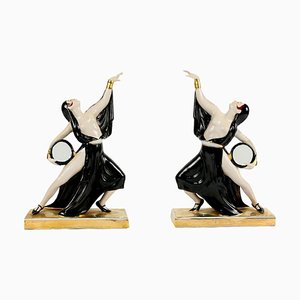 Art Deco Ceramic Bookends by Robj for Robj Paris, 1920s, Set of 2