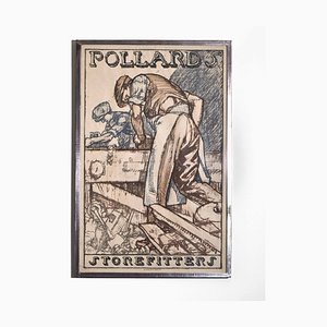 Póster enmarcado de Sir Frank Brangwyn para Pollards Storefitters, años 30