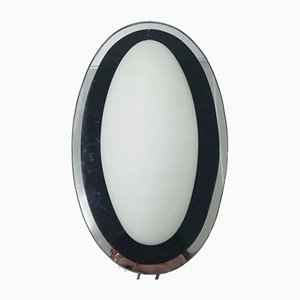 Oval Sconce with Mirror Frame, 1980s