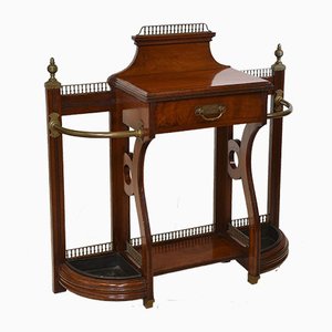 Aesthetic Movement Walnut & Brass Console Table from James Shoolbred, 1883