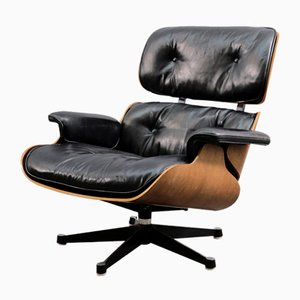 Mid-Century Ledersessel von Charles & Ray Eames für Vitra