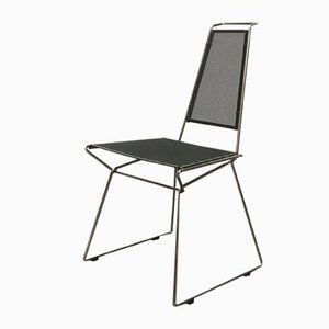 Vintage Postmodern Metal Side Chair by Rolf Rahmlow, 1980s