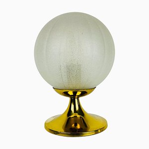 Tischlampe aus Milchglas & Messing von Doria Leuchten, 1970er