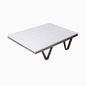 Industrial Low Occasional Table with Terrazzo Top, 1970s