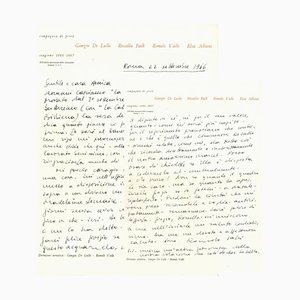 Romolo Valli, Lettera di Romolo Valli alla contessa Pecci Blunt, 1966