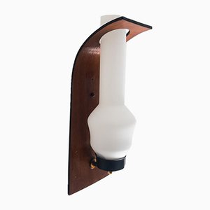 Vintage Teak Wandlampe, 1960er