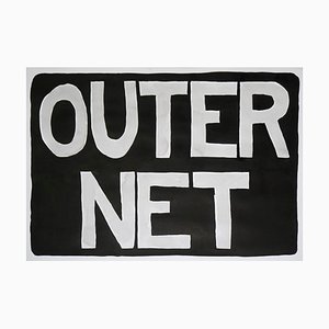 Outernet, Internet Era, Style Urbain Chinois, 2021, Black Ink Painting