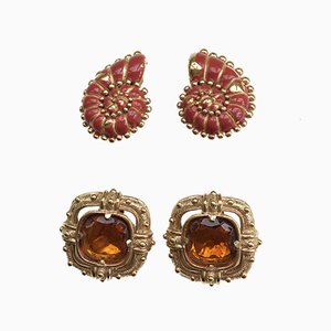 Earrings by Valentino, 1980s, Set of 4