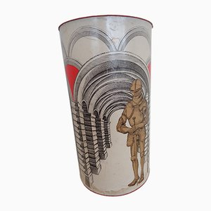 Portaoggetto Architecture & Armor Tube cilindrico di Atelier Fornasetti, anni '70