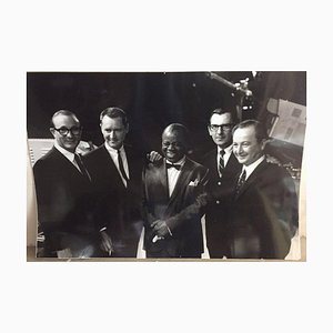 Fotografía de Louis Armstrong en la transmisión televisiva