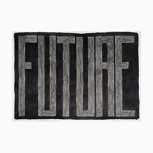 Tinta china en papel de acuarela, 2021 de Ryan Rivadeneyra, Future, Black & Gray