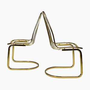 Chaises Mid-Century en Chrome par Gastone Rinaldi, 1970s, Set de 2